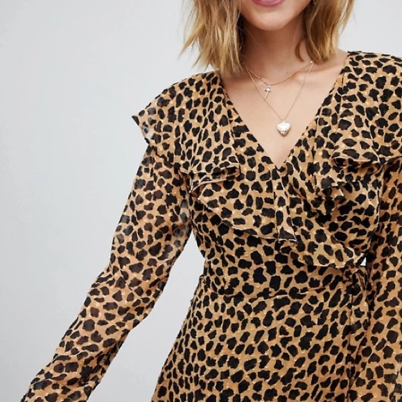 Free People Animal print wrap dress! - Picture 2 of 4